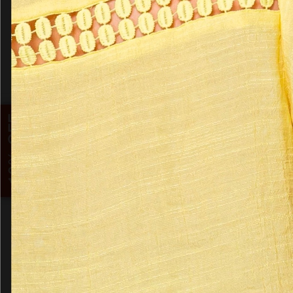 Yellow Button-Down Women's Top - MEDIUM - Picture 5 of 5